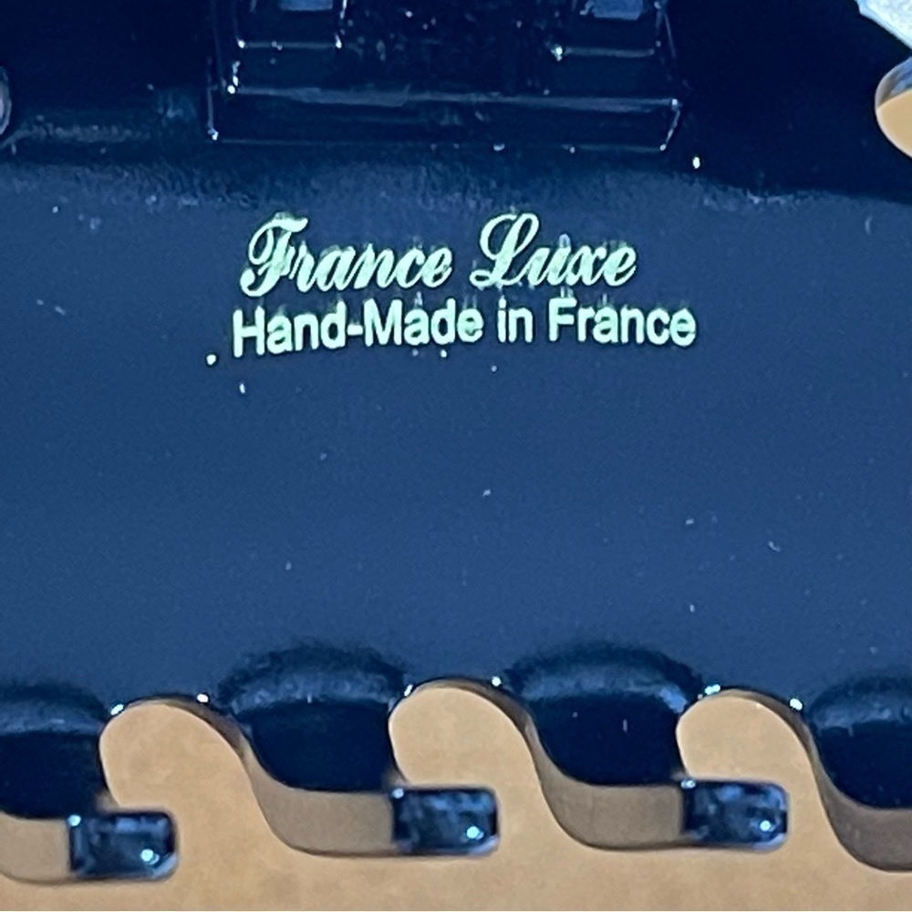 FRANCE LUXE Large 'Couture' Jaw Clip - Black - Sz - 2" x 3 1/2" $ 54 - Picture 9 of 9